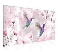 Runa Art Wall Pictures Magnolia Flowers Modern Non-Woven Canvas Living Room Hall Humming-Bird Pink 015612a