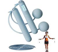 Runaivete/Indicatek Skipping Rope with Counter, Cordless Jump Rope, Smart Weighted Jump Rope LCD Display Calorie Counter Adjustable Digital Timer Jumprope for Fitness Lose Weight (C, Corded)