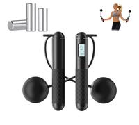 Runaivete Skipping Rope with Counter, Weighted Skipping Ropes for Adults, Cordless Jump Rope, Adjustable Jump Ropes with LCD Display, Digital Speed Jumps Roped for Fitness, Exercise, Gym