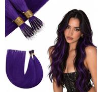 RUNATURE Nano Hair Extensions Human Hair 14in Purple 50g