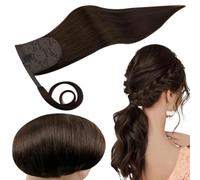 RUNATURE Ponytail Hair Extension Human HairBrown 22in 80g #2