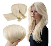 RUNATURE U Tip Hair Extensions Blonde Keratin Fusion Human Hair Extensions Ice Blonde U Tipped Hair Extensions Remy Utip Extensions Human Hair 18 Inch 50g 1g/strand 50 Strands
