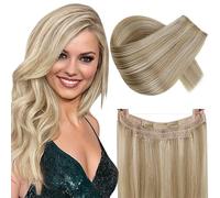 RUNATURE Wire Hair Extensions Real Human Hair 16 In #16/22
