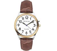 RUNCAR Atomic American English Talking Watch Speaks Clear and Loud Time, Date and Alarm time Perfect for Senior,Visually impaired or Blind People (Mens), Brown-women, talking watch