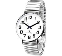 RUNCAR Atomic American English Talking Watch Speaks Clear and Loud Time, Silver, Small 36mm, Classic