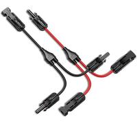 RUNCCI-YUN 1 Pair Y Type solar panel connectors, Solar Branch Adapter,Y Photovoltaic Connector Solar Panel Connectors Male Female M/F/F & F/M/M Y2-1 Branch Connectors