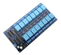 RUNCCI-YUN 1 pcs 5V 16-Channel relay module,16-Channel Relay Board with Optocoupler High or Low Level Trigger Expansion Board for Raspberry Pi Arduino