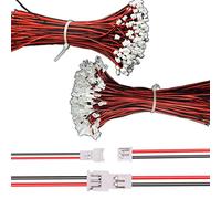 RUNCCI-YUN 100 Pcs 20 Pairs 1.25 mm JST 2 Pin Connectors JST Male&Female Connector, Mini Micro JST Electrical Male and Female Connector with 15 cm Wire Cable