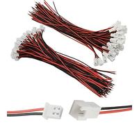 RUNCCI-YUN 100Pcs(50 Pairs)JST Connector,2.54mm 2 Pin JST Cables Connector,JST-XH Male&Female Connector with 20 cm Cable Electrical Connector