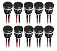 RUNCCI-YUN 10pcs 12mm Waterproof Momentary Push Button Switch, Mini Push Button Horn Switch, round push button switch, push button switch 12v,momentary power switch, with Pre-soldered Wires