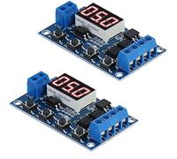 RUNCCI-YUN 2 pcs DC 5V 12V 24V 36V Timer Module Trigger Cycle Delay Timer Switch Turn On/Off Adjustable Relay Module with LED Display