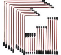 RUNCCI-YUN 25 pcs JR Style Servo Extension Cable，Servo Cables,Male to Female JR Plug, RC Servo Extension Lead Wire,(100mm,150mm,300mm,500mm,600mm) Servo Harness,JR for Remote Control Aircraft