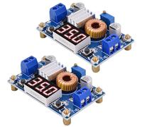 RUNCCI-YUN 2pcs DC-DC 5A Buck Converter 4-38V to 1.25-36V Step-Down Voltage Regulator High Power Module with LED Display