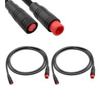 RUNCCI-YUN 2Pcs Ebike 2 Pin Waterproof Extension Cable Connector e-bikes male and female Plug Wire,2 pin cable connector,for electric bike light,Throttle,Ebrake-50 cm M8