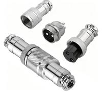 RUNCCI-YUN 2Pcs GX12 2 Pin Aviation Connector, 12mm Solder Male Female Panel Mount Airline Plug Cable Connector (GX12 2 Pin Docking)