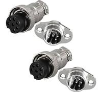RUNCCI-YUN 2Pcs GX16 7 Pin Aviation Connector, 16mm Solder Male Female Panel Mount Airline Plug Cable Connector (GX16 7 Pin)