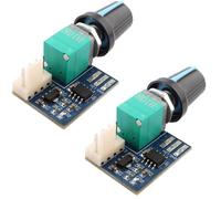 RUNCCI-YUN 2Pcs PWM Fan Speed Controller,4 Wires 0-5V 12V Fan Speed Controller PWM Speed Control On Off Switch for PC CPU Case Fan with Knob