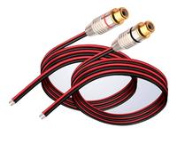 RUNCCI-YUN 2PCS Speaker Wire RCA Female Plug Jack Connector Adapter to Bare Wire Open End Audio Video RCA Cable for Amplifier Receiver Speakers