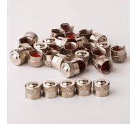RUNCCI-YUN 30Pcs Car Motorcycle Bicycle Tyre Valve Dust Caps (Silver)