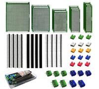 RUNCCI-YUN 48PCS PCB Board Kits, 11PCS Double Sided PCB Board Prototype Circuit Board, Printed Circuit Boards,for DIY Soldering and Electronic Project Compatible with Arduino Kits