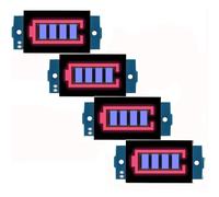 RUNCCI-YUN 4PCS 6S 6 Series Lithium Battery Capacity Indicator Module Ni-MH 25.2V 4 Sections Blue LED Display Electric Vehicle Battery Power Tester Li-po Li-ion