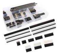 RUNCCI-YUN 52Pcs 2.54mm Pin Headers Breakaway PCB Board Pin Header Connector, Male and Female Pin Header Socket Connector, for Arduino Prototype Shield