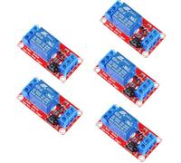 RUNCCI-YUN 5pcs Relay Module DC 24V 1 Channel Relay Board with Optocoupler Isolation Support High or Low Level Trigger for Arduino