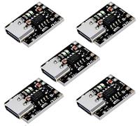 RUNCCI-YUN 5Pcs TP4057 Type-C USB 3.7 V 1A 18650 Lithium Battery Charger Module Li-ion Charging Board with Protection Function