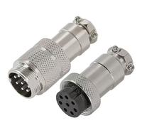 RUNCCI-YUN GX20 8Pin Aviation Connector, 20mm Solder Male Female Panel Mount Airline Plug Cable Connector (GX20 8Pin Docking)