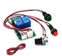 RUNCCI-YUN PWM Speed Controller, Dimmer 6V 12V 24V DC 3A DC Motor Speed Controller (PWM) Speed Adjustable Reversible Switch DC Motor Driver Reversing