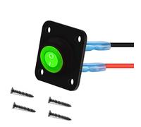 RUNCCI-YUN Round Rocker Switch Waterproof DC12V-24V 20A Toggle Rocker Switch Panel, 1 Gang Round LED Toggle ON/OFF Switch for Auto Boat Yacht Trailer Caravan Camper Bus Tractor Truck（green）