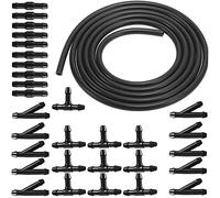 RUNCCI-YUN Universal 3m Car Windshield Washer Hose Kit, with 30Pcs Hose Connector, Universal Windscreen Hose with Hose Connector, Silicone Rubber Tube Air Hose Connect Car Water Pump and Nozzles