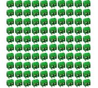 RUNCCI-YUN100Pcs 2 Pin 5 mm PCB Mount Screw Terminal Block Connector 300V 10A (Green)