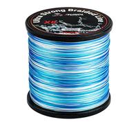 RUNCL Camouflage Braided Fishing Line - 8 Strands Blue & White Braided Line, Super Thin & Strong, Advanced Camo Pattern for Underwater Stealth & Surface Visibility, Saltwater & Freshwater