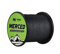 RUNCL Merced Braided Fishing Line 4 Strands Proprietary Weaving Technique Thin Coating Technology Stronger Smoother - Freshwater and Saltwater Fishing Line (Gray, 50 Lb, 1000 Yards)
