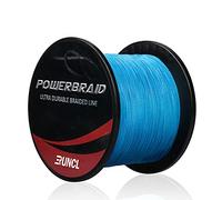 RUNCL PowerBraid Fishing Line, Durable Braided Line 8 Strands - Seamless Weaving Tech, Enhanced Coating Tech, Round Profile, Zero Stretch, High Sensitivity (Blue, 300Yds, 18LB(8.2kgs))