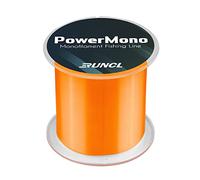 RUNCL PowerMono Fishing Line, Monofilament Fishing Line - Ultimate Strength, Shock Absorber, Suspend in Water, Knot Friendly - Mono Fishing Line (Orange, 30LB(13.6kgs), 500yds)