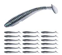 RUNCL Swimbaits Paddle 10/20/30/40PCS, 5/4/3/2 Inchs Paddle Tail, Soft Lure for Trout Crappie Bass, Durable Plastic Bait Swimmer for Saltwater/Freshwater, Fishing Lover's Gift