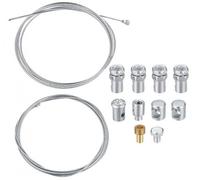 Rundago Universal Cable Repair Kit, Motorbike Clutch Cable, Brake Cable Repair Kit, Throttle Cable Brake Kit For Motorbikes, 2 Clutch Cable Brake Cables With 9 Nipple Fixing Screws