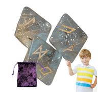 Rune Dice Set, Polyhedral Dice - 8 Sided Astrological Dice for Prediction,Portable Rune Dice with Drawstring Bag, Resin Polyhedral Dice Set, Resin Game Toys
