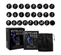 Rune Set | Divination Stones - Wiccan Tools with Pouch for Divination Practice Personal Guidance Altar Decoration