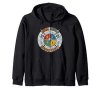 Rune Shield Norse Honor Crest Mythology Art Zip Hoodie