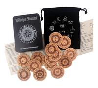 Rune Stone Set | Spiritual Emotional - Wooden Rune Divination Game Set - for Family Gatherings Friends Adventure Meditation Home Travel Fortune Telling Learning Guide Reading