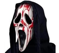 RUNEAY Halloween Horror Scream Mask, Ghost Face Mask, Scream Ghostface Mask, Scary Movie Mask for Children and Adults, Suitable for Ghost Houses, Latex Ghost for Party, Carnival, Halloween
