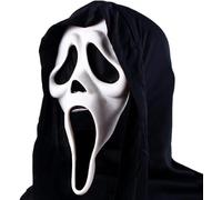 RUNEAY Halloween Horror Scream Mask, Scr Halloween, Ghost Face Mask, Film Mask, Scary Movie Mask for Children/Adults, Suitable for Ghost Houses, Latex Ghost Mask for Ghost House, Theme Parties