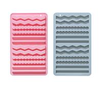 RUNEAY Silicone Baking Mat Dog Biscuits Pack of 2, Cereal Bar Baking Mould Silicone Dog Biscuits Baking Mould 12 Bars 2 Pieces Silicone Baking Mats for Dog Treats, Chocolate Mould Chocolate Mould