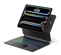 runelk Keyboard Case for iPad Pro 13-inch (M4) 2024, Auto-Connect Design & No Charging Required, Magic-Style Magnetic Keyboard Case with Multi-Touch Trackpad, Compatible with iPad Pro 13