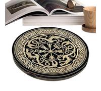 Runes for Beginners, Ritual Runes, Wood Portable Wooden Versatile Meditation Tools with Magnetic Box for Men and Women, Altar Divination Decoration Ornaments, 22x1.3cm