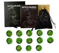 Runes Set 13Pcs Rune Stones with Guide Book & Velvet Pouch Witchcraft Supplies Divination Tools for Beginners and Experienced Users Rune Stones Runes Set Witchcraft Supplies Divination Tools