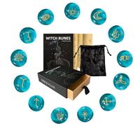 Runes Set - Divination Stones, Spiritual Ornament Decoration Tools, Engraved Crystal Stones with Guide Book Velvet Bag, Accessories for Women, Men, Altar, Paganism, and Rituals